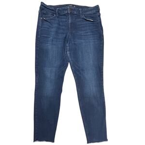 Old Navy Jeans Rockstar Super Skinny Ankle Midrise Dark Blue Womens Size 16